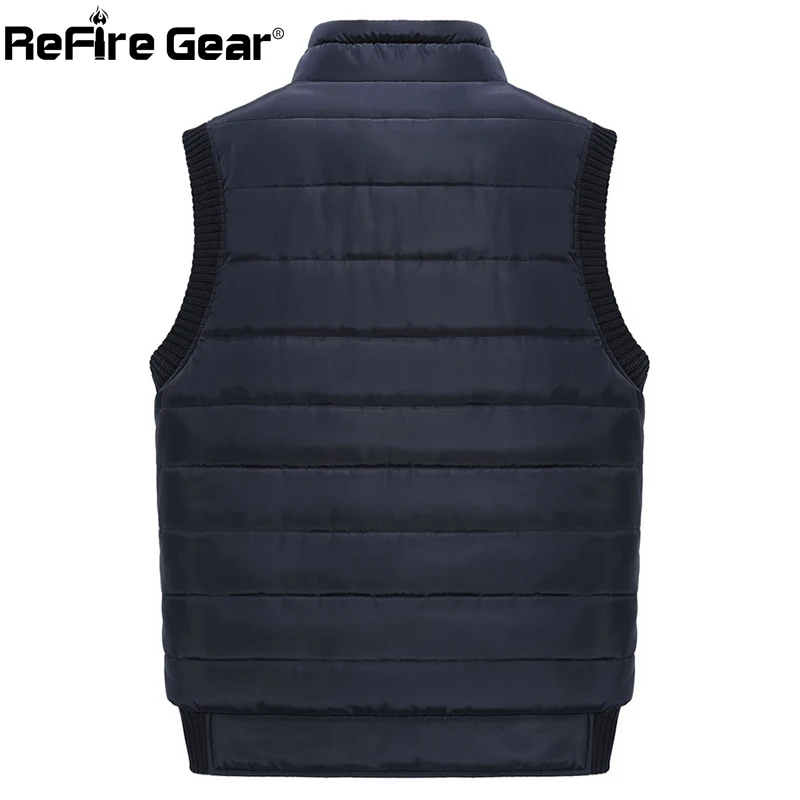ReFire Gear зимний теплый пуховый жилет мужская повседневная флисовая жилетка с