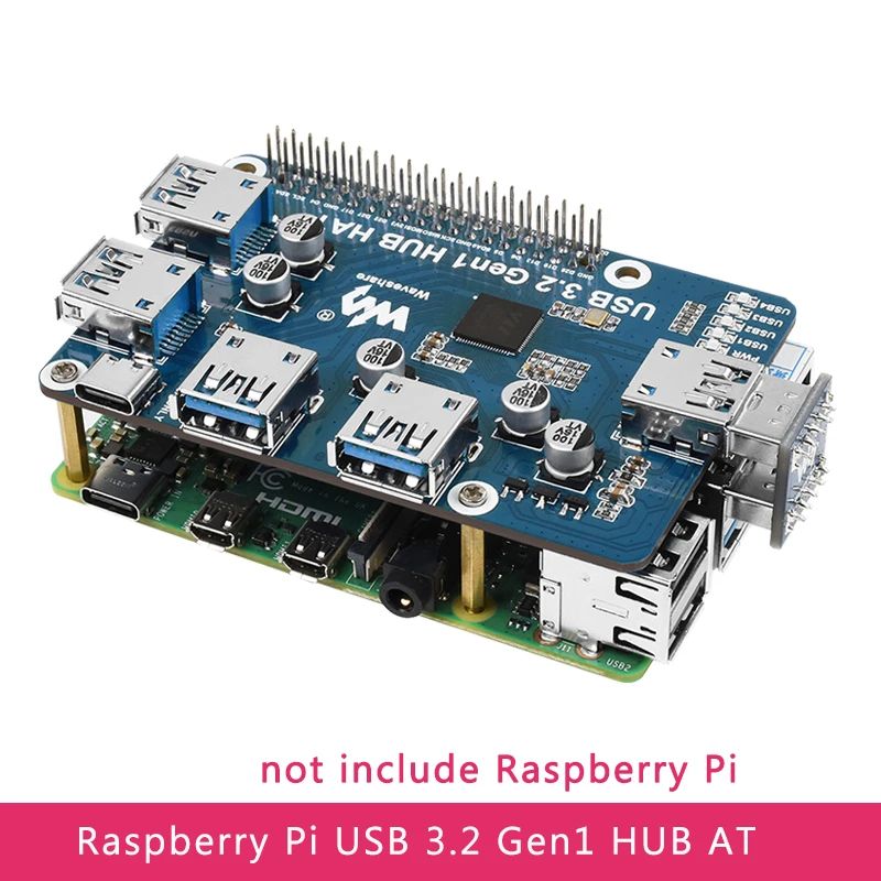 Плата расширения Raspberry Pi 4B USB 3 2 Gen1 5 в постоянного тока 4 порта для | Компьютеры и