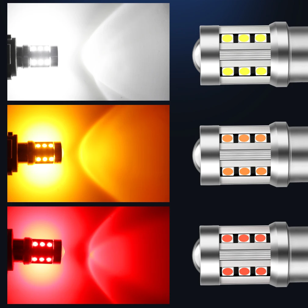 

Car Turn Signal Lights Reverse Lamp 1156 BA15S BAU15S LED 1157 BAY15D P21W PY21W Led Bulb P21 5W 12V Auto Light Assembly