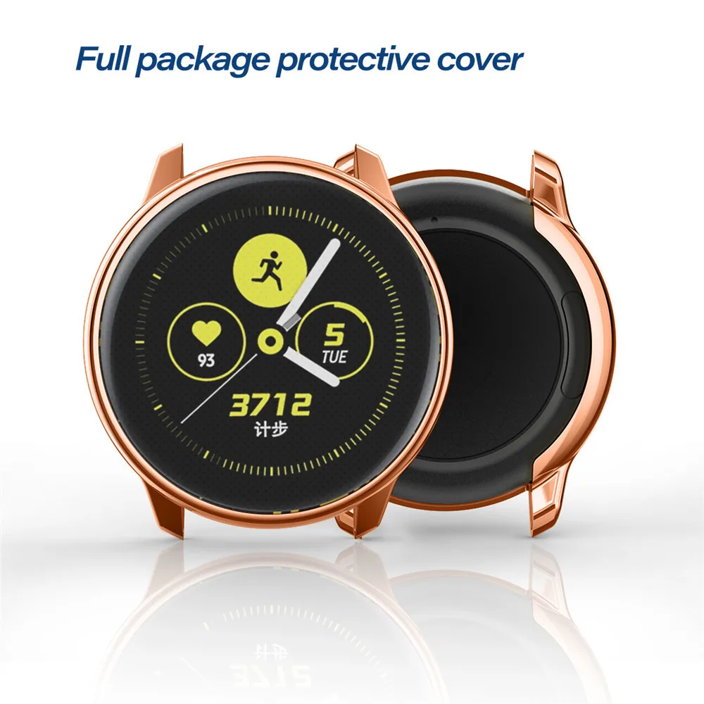 Мягкий защитный чехол для экрана для samsung Galaxy Watch Active SM-R500, тонкий ТПУ, полное покрытие, защитная рамка, бампер, аксессуары