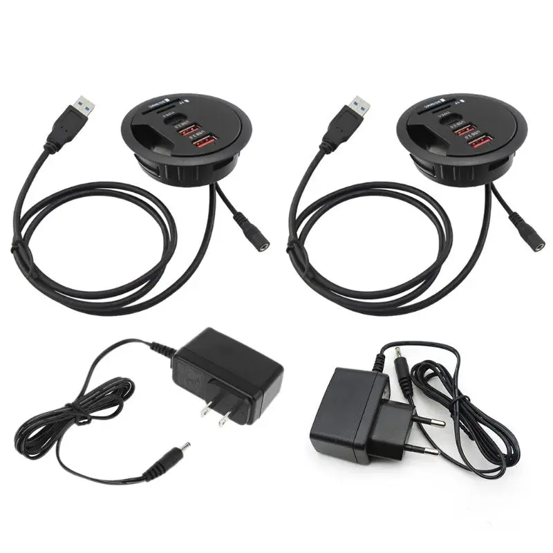 ЕС США крепление в стол USB 3 0 Тип C концентратор TF/SD кард ридер адаптер для ноутбука