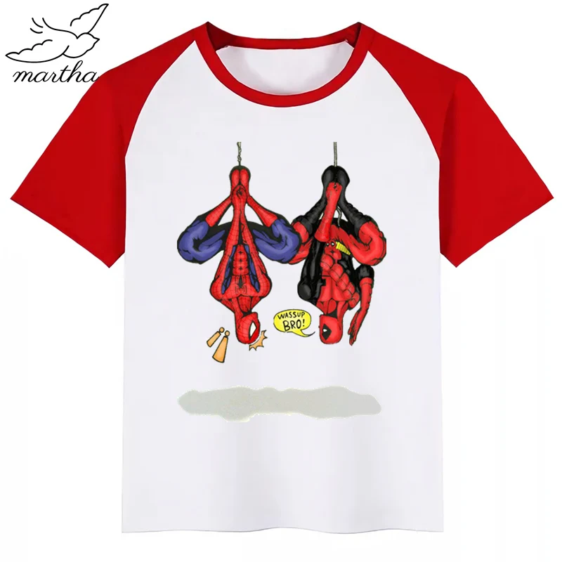 Детская футболка с милым рисунком Дэдпула забавная одежда для маленьких