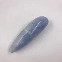 natural blue crystal stick massage stick healing magic wand meditation stones and crystals wicca
