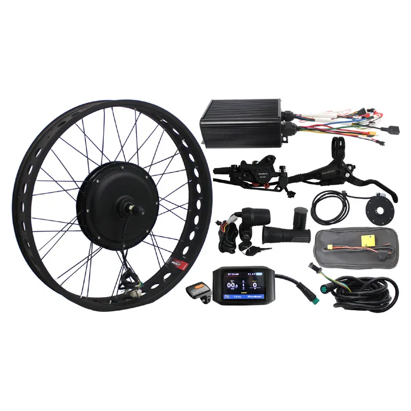 

EU DUTY FREE 36/48V 1500w Fat Ebike 45A Rear Conversion Kits Electric Bicycle Fat Wheel UKC-1 Color LCD 20" 24" 26"