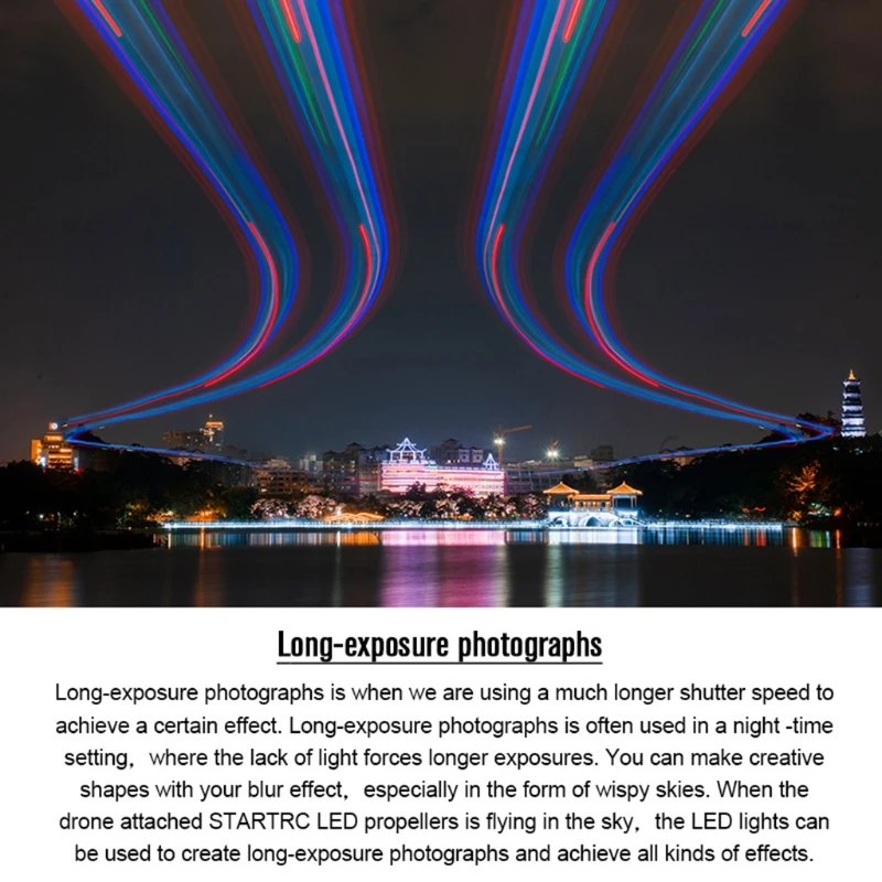 

LED Colorful Propeller for Mavic 2 Pairs Low Noise Anti-fall Foldable Props Rechargeable Flash Propellers Drone