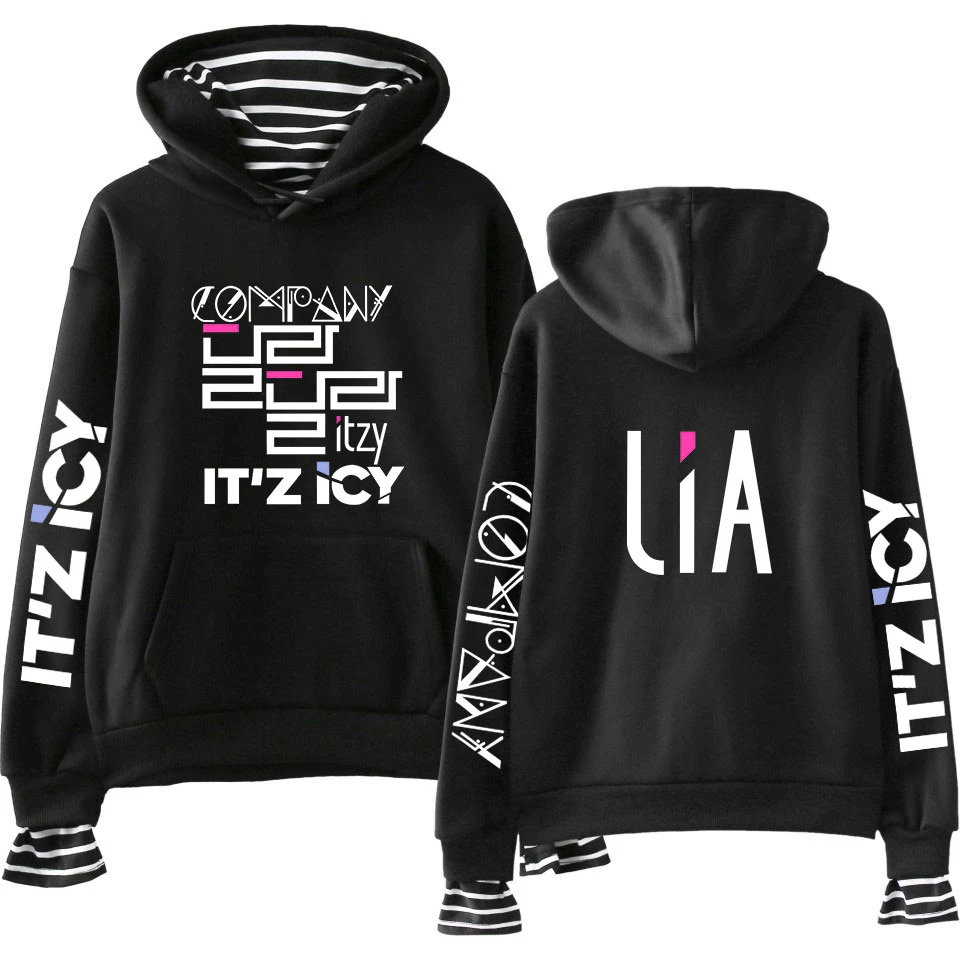 Толстовки ITZY с капюшоном Kpop из полиэстера водолазка толстовка большого размера