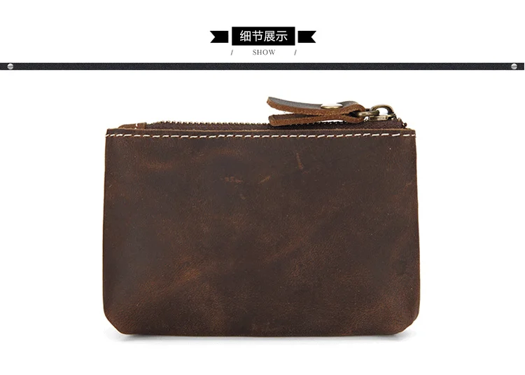 

First layer cowhide small coin purse card holder