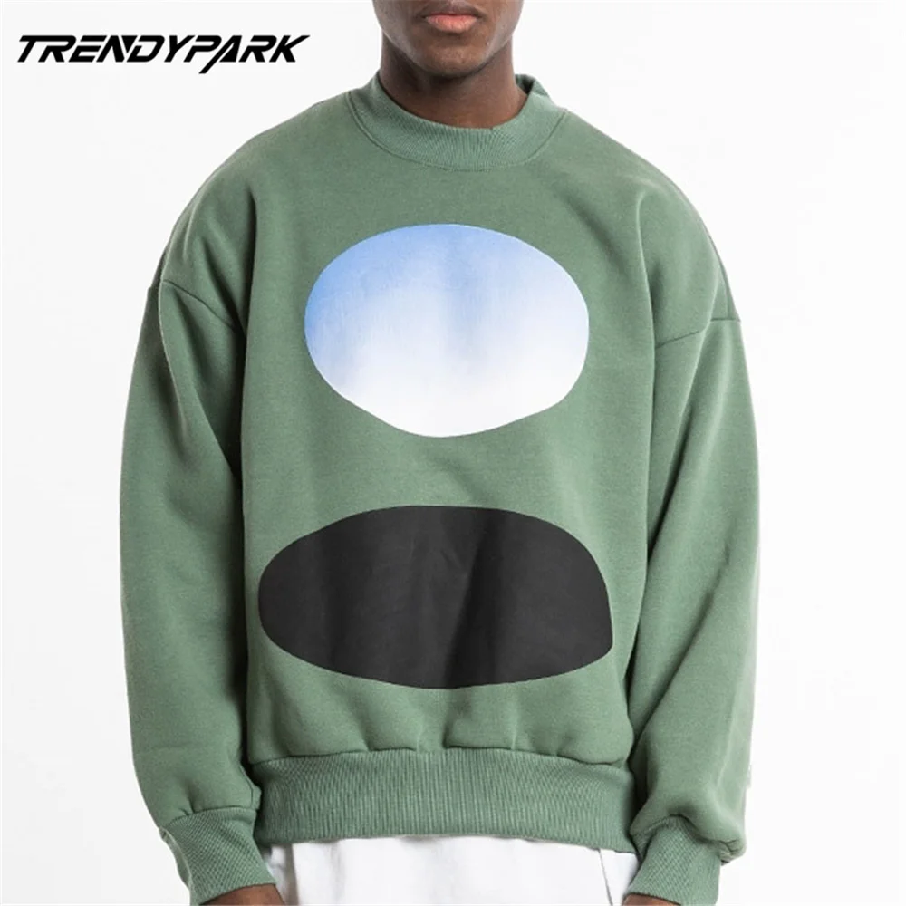 Свитшот мужской в стиле Харадзюку уличная одежда хип хоп худи Канье West Cotton