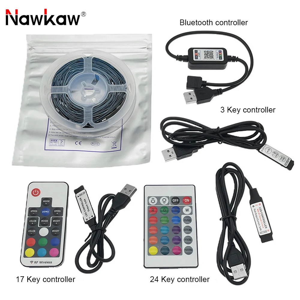 Лента светодиодная Nawkaw RGB 5050 5 В с Bluetooth | Освещение