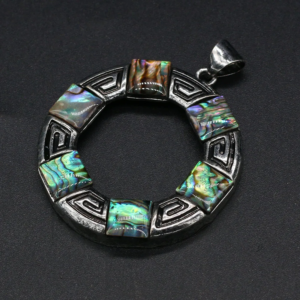 

Retro Tibetan Silver Alloy Pendants Reiki Heal Round Energy Charms for Jewelry Making DIY Women or Man Necklace Earrings