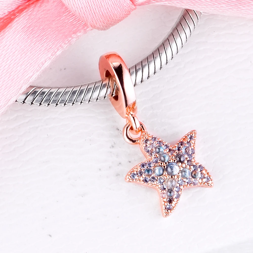 

Sparkling Starfish Dangle Charm Silver kralen voor sieraden maken Fits 925 Silver Original Charms Bracelets For Woman DIY