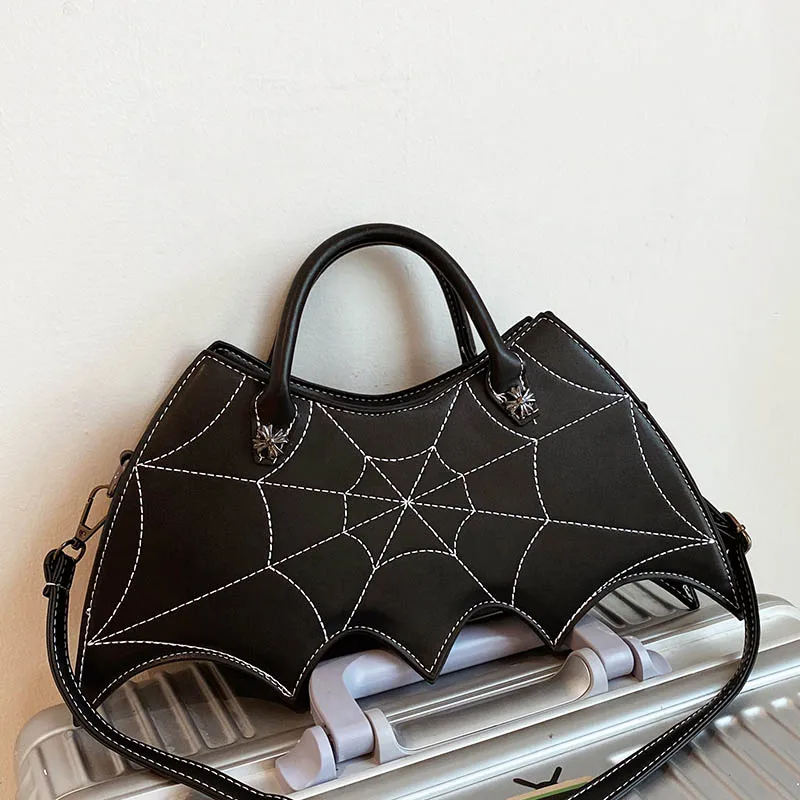 

Luxury Brand Handbag Classic Vintage Bat Shap Women Crossbody Bag Personality Spider Web Pattern Women Shoulder Bag Fashion Tote