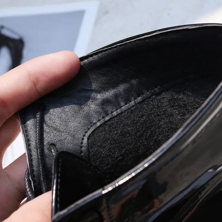 Ботинки PXELENA женские в британском стиле криперы на плоской платформе удобные