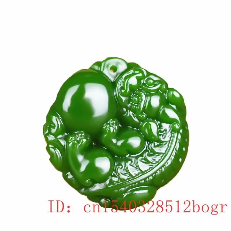 Green Jade Pixiu Pendant for Women Fashion Carved Chinese Necklace Natural Jadeite Gifts Men Jewelry Amulet Charm | Украшения и