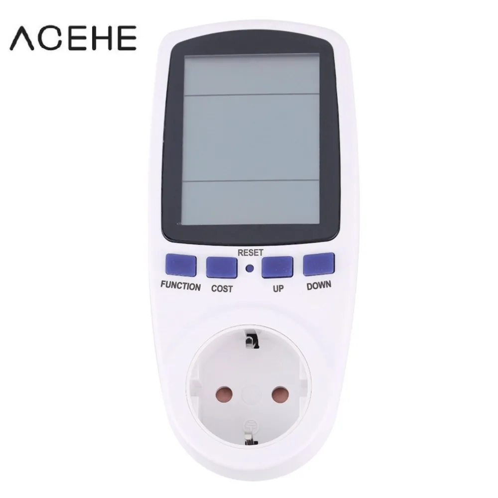 

Digital wattmeter electric power watt meter energy voltage EU plug electronic monitor AC Meters 220v electricity consumption