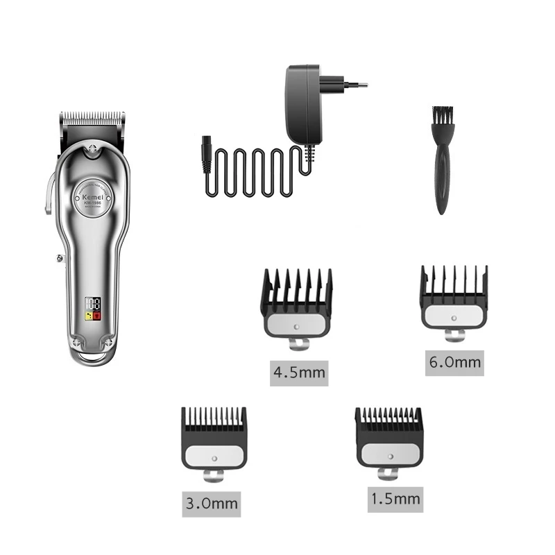 all metal professional hair clipper barber trimmer men cord&ampcordless electric cutting machine adjustable haircut salon | Бытовая