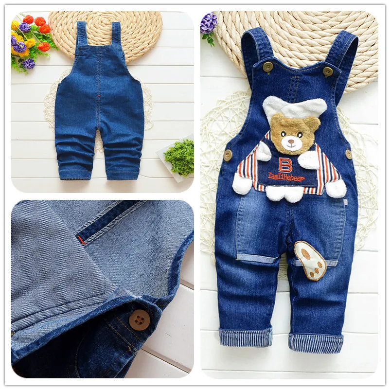 Весенне-осенние детские штаны для мальчиков модные хлопковые комбинезоны с