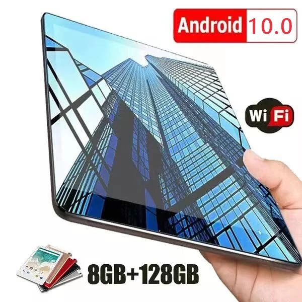 Разблокированный 10-дюймовый планшет 3G 4G с 8 Гб RAM 128 ГБ ROM Smart 1280*800 IPS сенсорный экран
