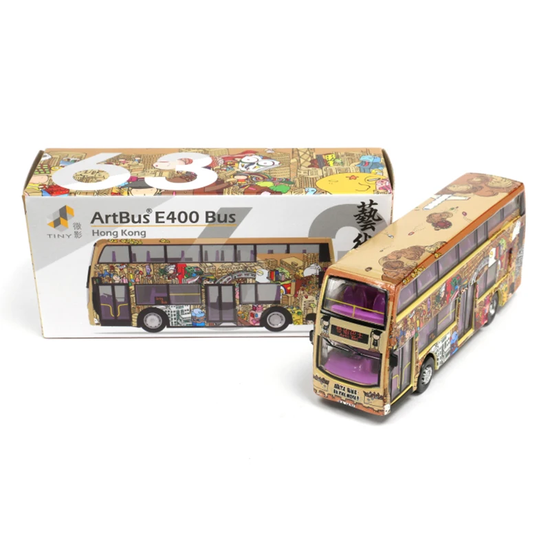 

1 64 Simulation Alloy Car Model Double-decker Bus Toy Collection Gift Ornaments