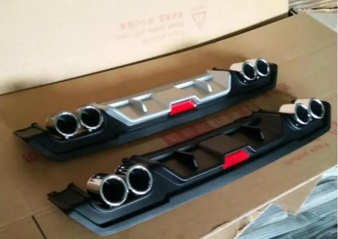 ABS Автомобильный задний багажник для губ бампер диффузор с выхлопными