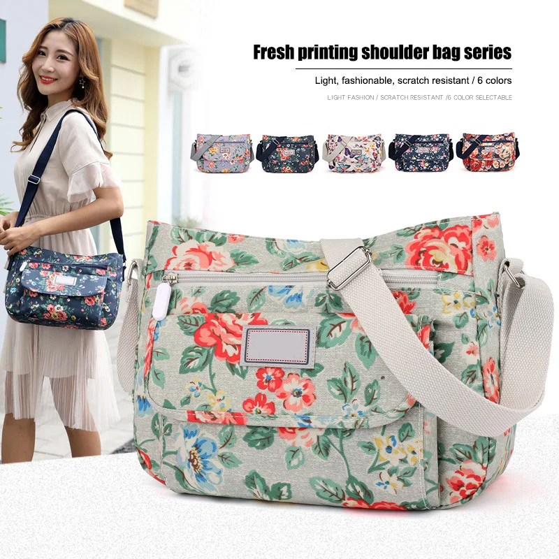 New Arrival Women Shoulder Crossbody Bag Printing Zipper Adjustable for Mobile Phone Travel