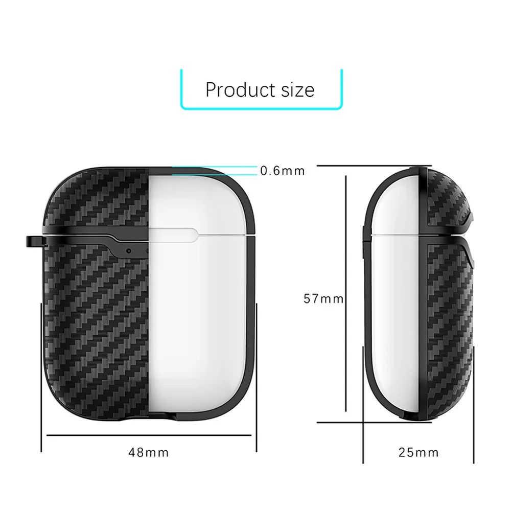 Беспроводной чехол для наушников для AirPods чехол Роскошный зеленый Карбон волокно силиконовый защитный чехол для Air Pods 2 Чехол с крючком fundas