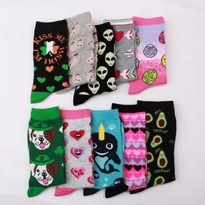 Модные Носки Happy, хлопковые мягкие, красивые, с изгибом, для мужчин, для женщин, для девушек, носки для искусства