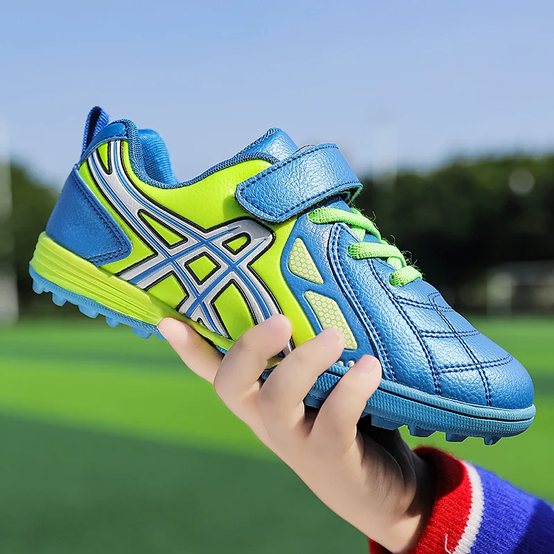 Новое поступление детские кроссовки спортивные синие красные футбольные бутсы