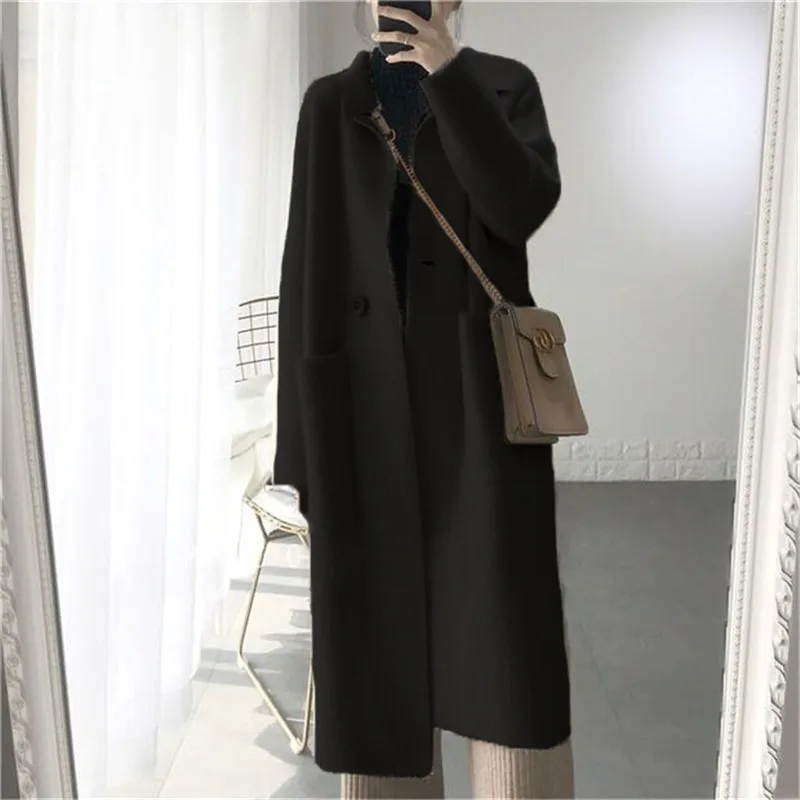 Зимняя норковая бархатная длинная куртка осеннее вязаное платье макси с длинным