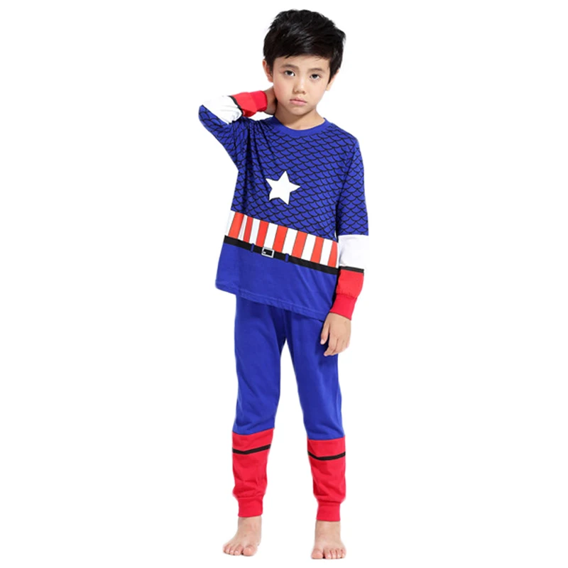Captain America Детская пижама для сна- костюм Дарта Вейдера. Размеры 2-6T - Цвет: Captain America