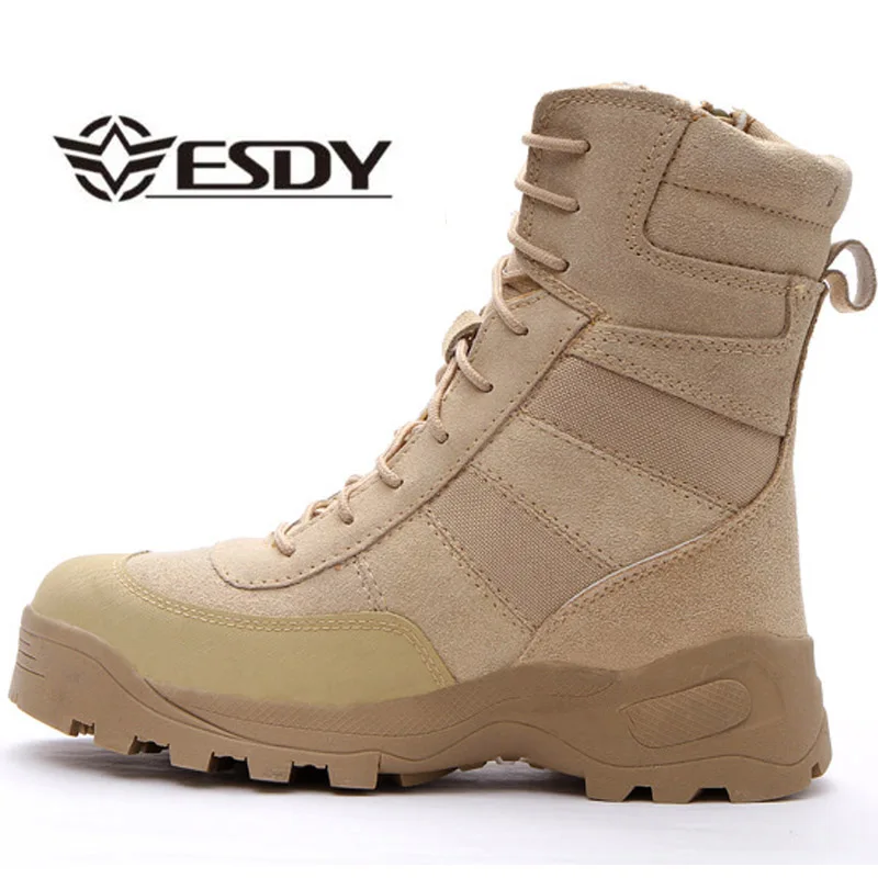 Мужские пустынные армейские ботинки дышащие боевые для путешествий тактические