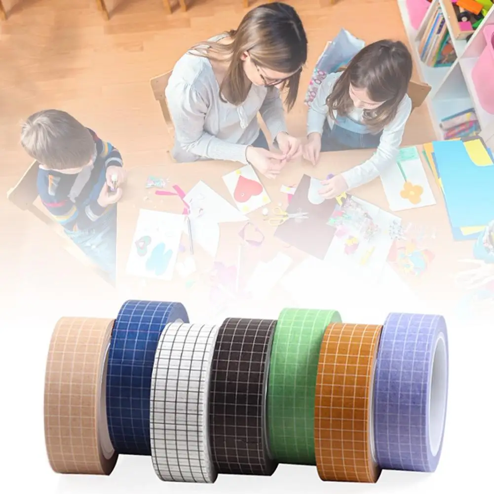 Новинка 7 шт. набор сеточных лент цветная записываемая бумага клейкая лента