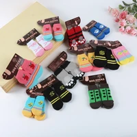 4pcsset cute dog socks spring and summer non slip cotton pet socks paw protector puppy cat indoor wear boot