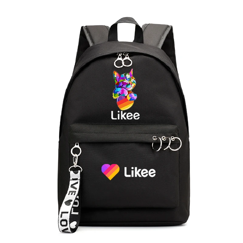 

LIKEE Video App backpack Likee Backpack Laptop Backpack School Bag for Teenage Girls boys Russian Styles Zipper Bookbag 2020 New