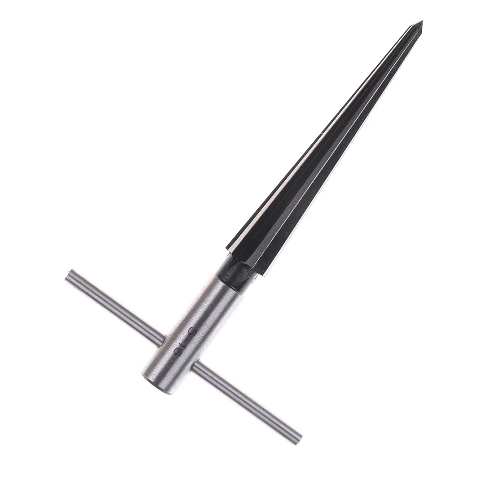 

5-16mm Bridge Pin Hole Handheld 1PC Reamer T-Shaped Steel Tapered 6Fluted Chamfer Reaming DIY Woodworker Cut Drill Bit Tool