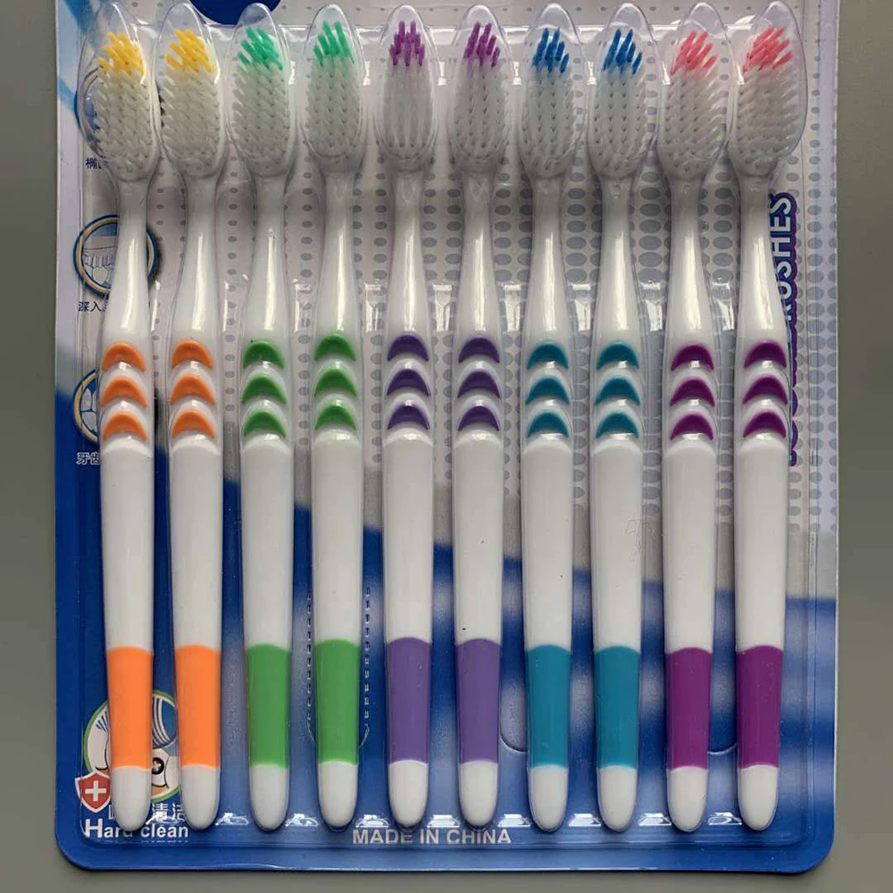 10 шт./упаковка зубная щётка с мягкой щетиной | Красота и здоровье