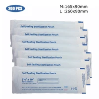 200pcbox sterilization pouches bags paper blue film for cleaning tools sterilizer bags for tattoo tools tattoo machine 90260mm