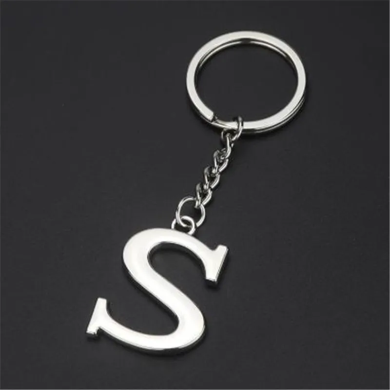 Sitaicery, модный, сделай сам, A-Z, буквы, брелок для мужчин, начальный брелок с буквой, цепочка унисекс, брелок, 26 букв, вечерние, подарок, ювелирное изделие - Цвет: S