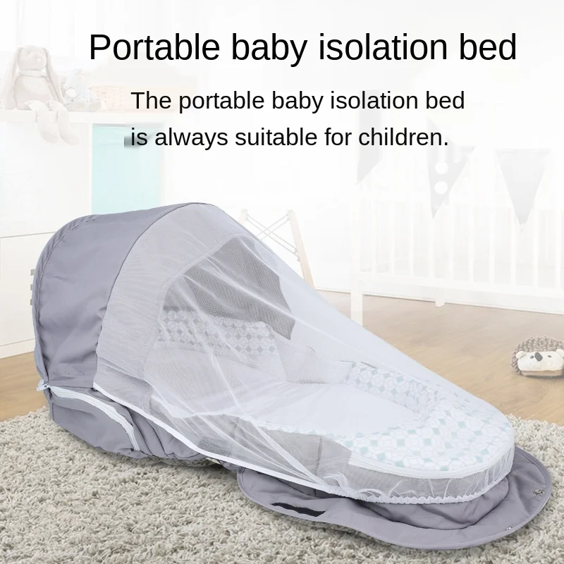 Newborn Baby Crib Bed Portable Travel Mummy Bag Foldable Multifunctional Pressure-Proof Divider Bed Infant Sleep Baby Crib LB643