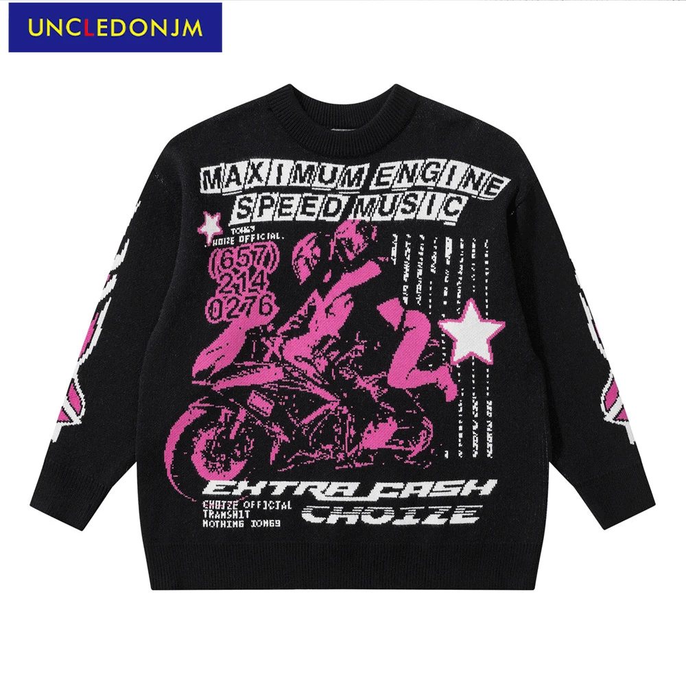 

UNCLEDONJM, дизайнерская зимняя одежда, осень, поступление 2021, мужской вязаный свитер, мужской свитер большого размера, свитер Харадзюку пуловер...