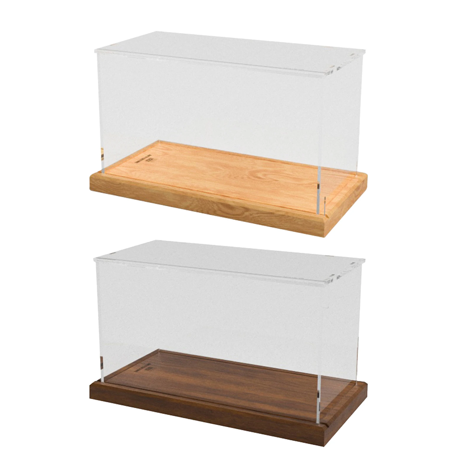 

Display Case for 1:24 Diecast Toy Car, Storage Show Box w/ Wood Base for 1/24 Truck / Figure Model Display
