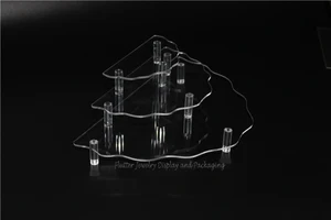 Новинка 2016, акриловый 3-слойный ювелирный дисплей, настольный держатель для часов, ожерелье, демонстрационная подставка, браслет, витрина, кольцо, витрина