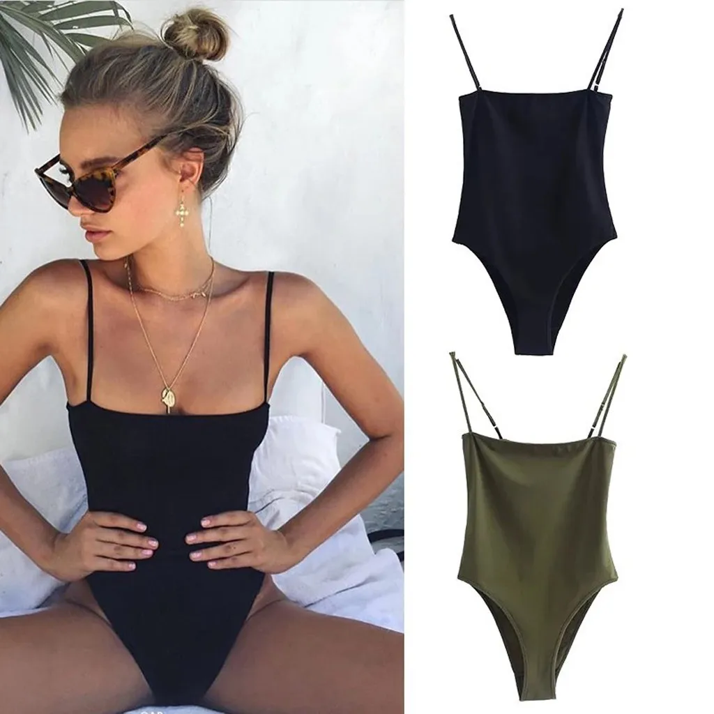 

2021 Summer Women Swimsuit Summer Sexy Swimwear Push Up Sling Bikinis Set One Piece Camisole Sexy Beachwear Bikinis Set C03