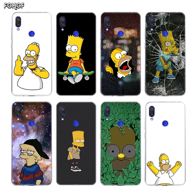 Симпсоны силиконовый чехол для Xiaomi Redmi Note 8 7 6 Pro 5 4 4X 5A Plus Xiomi 9T 9SE Lite A1 A2 крышка| |