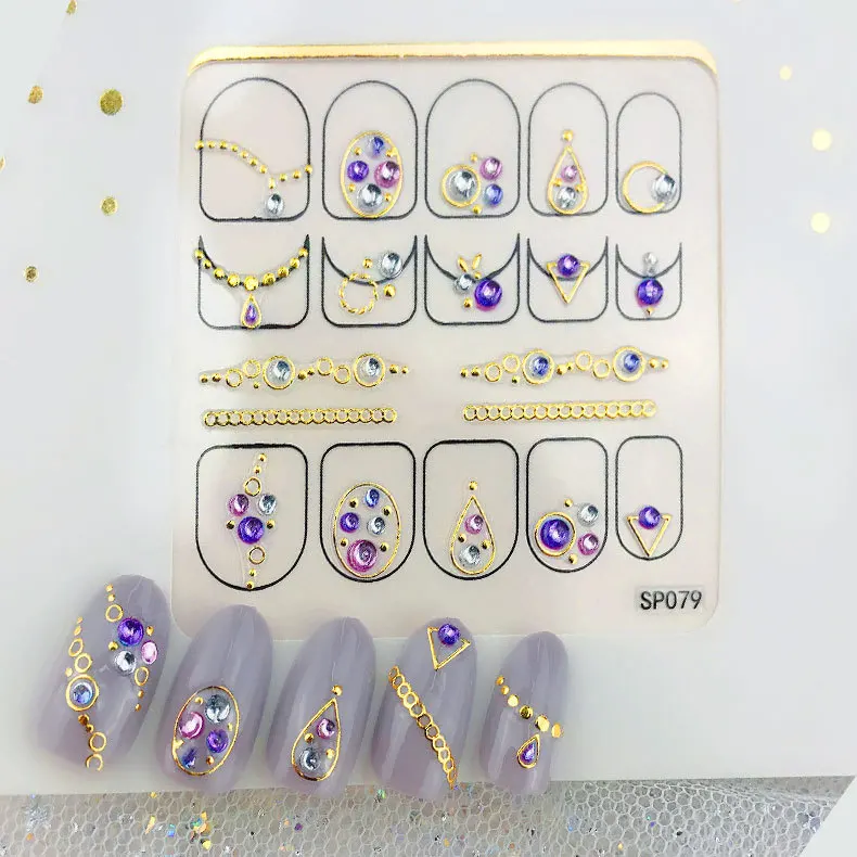 1 Sheet Self Adhesive Nail Sticker Season Style Nails Art 3D Flower Rhinestone Decal Manicure Handmade Stickers Decoration |