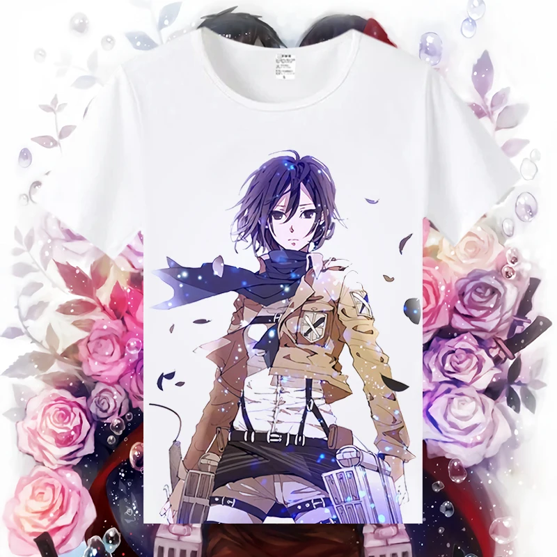 Летняя футболка с коротким рукавом для косплея из атаки на Титанов|Костюмы аниме|