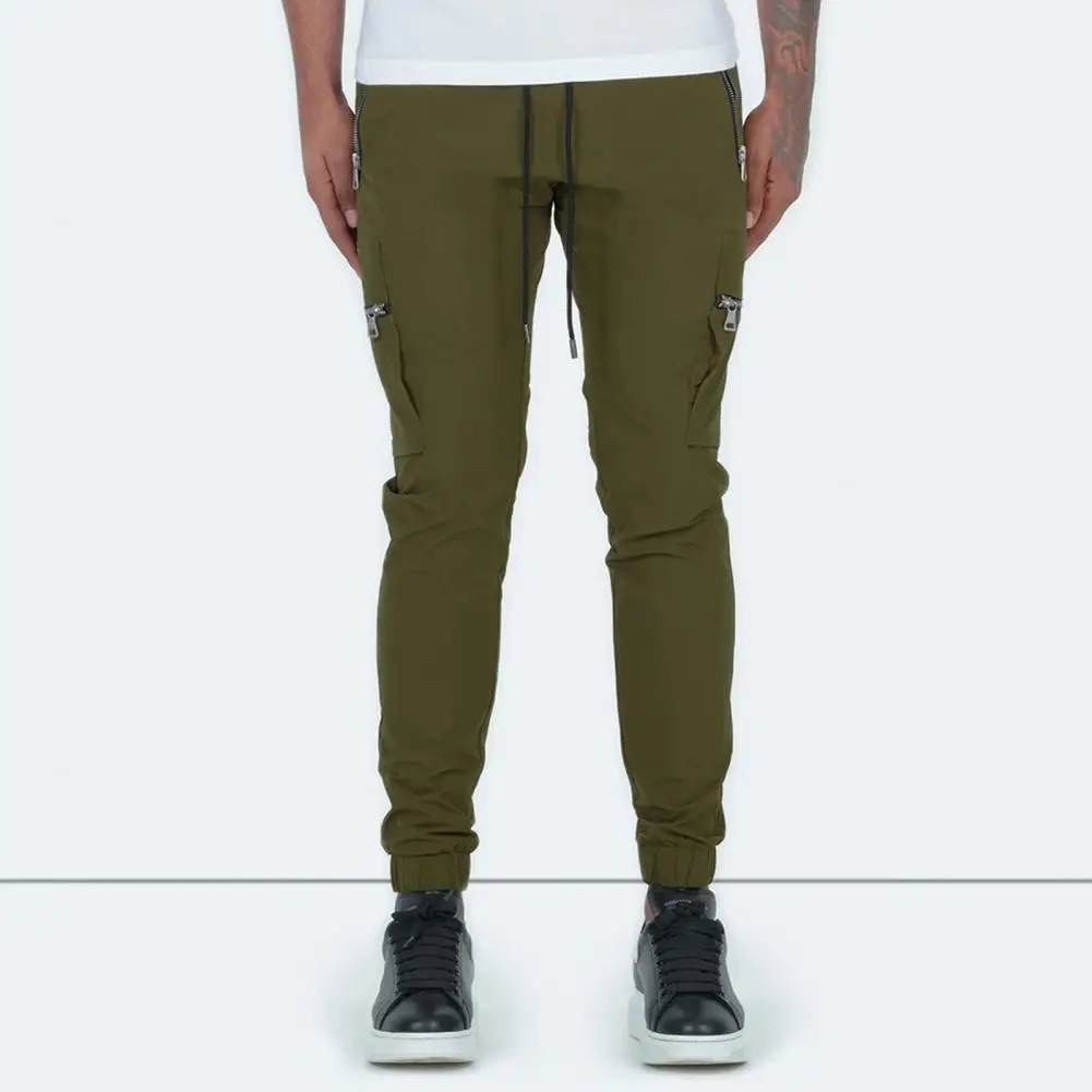 

Comfortable Pants Drawstring Ankle Length Sweatpants All Match Men Cargo Pants