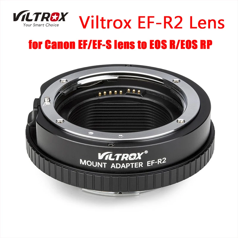 

Viltrox EF-R2 Auto Focus Lens Adapter for Canon EF EF-S Lens to EOSR EOSRP Camera Adapter Ring with Functional Control