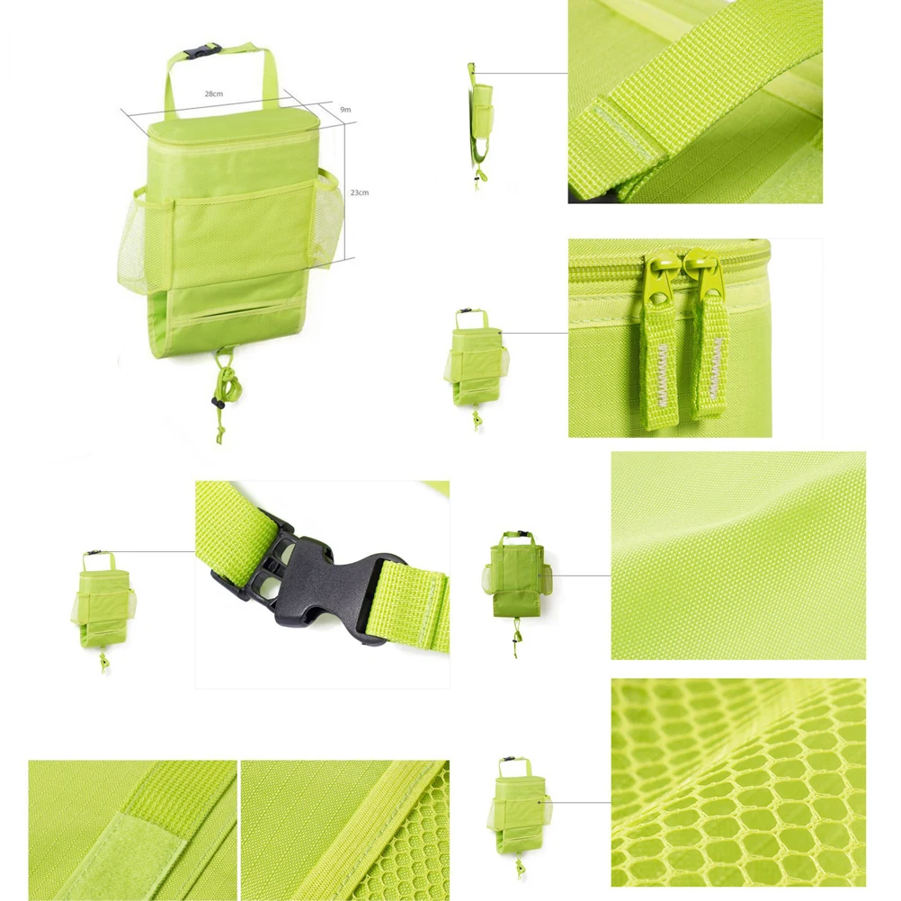 Mochila de asiento de coche para beb&eacute;, organizador de bebidas aislado, bolsa de almacenamiento de viaje, nueva-2