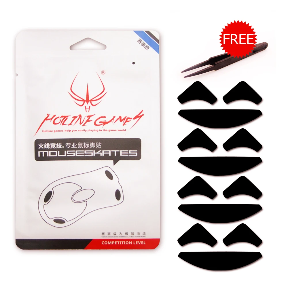 

Mouseskates Feet For Razer DeathAdder Hotline Games Computer Gaming Pro F4 Silver 0.6mm for Competition Level Player